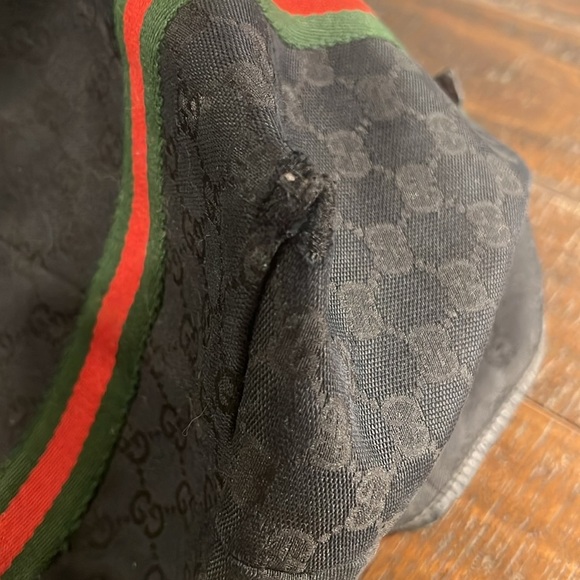 Gucci Black Tote with Signature Stripes - Picture 6 of 10